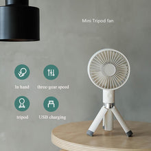 Load image into Gallery viewer, Handheld-tripod mini fan
