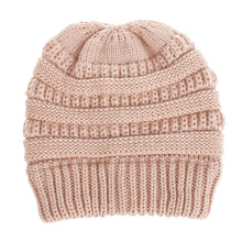 Load image into Gallery viewer, Soft Knit Ponytail Beanie
