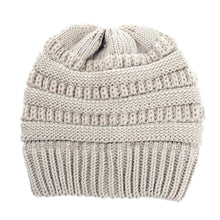 Load image into Gallery viewer, Soft Knit Ponytail Beanie
