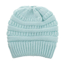 Load image into Gallery viewer, Soft Knit Ponytail Beanie
