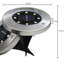 Load image into Gallery viewer, 8LED Solar Powered In-Ground Lights (4 piece)
