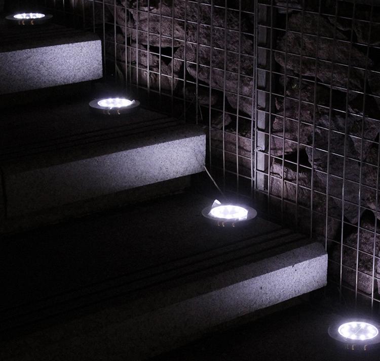 8LED Solar Powered In-Ground Lights (4 piece)