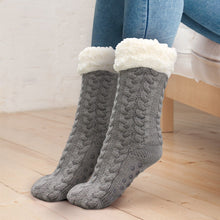 Load image into Gallery viewer, Sherpa Lined Slipper Socks
